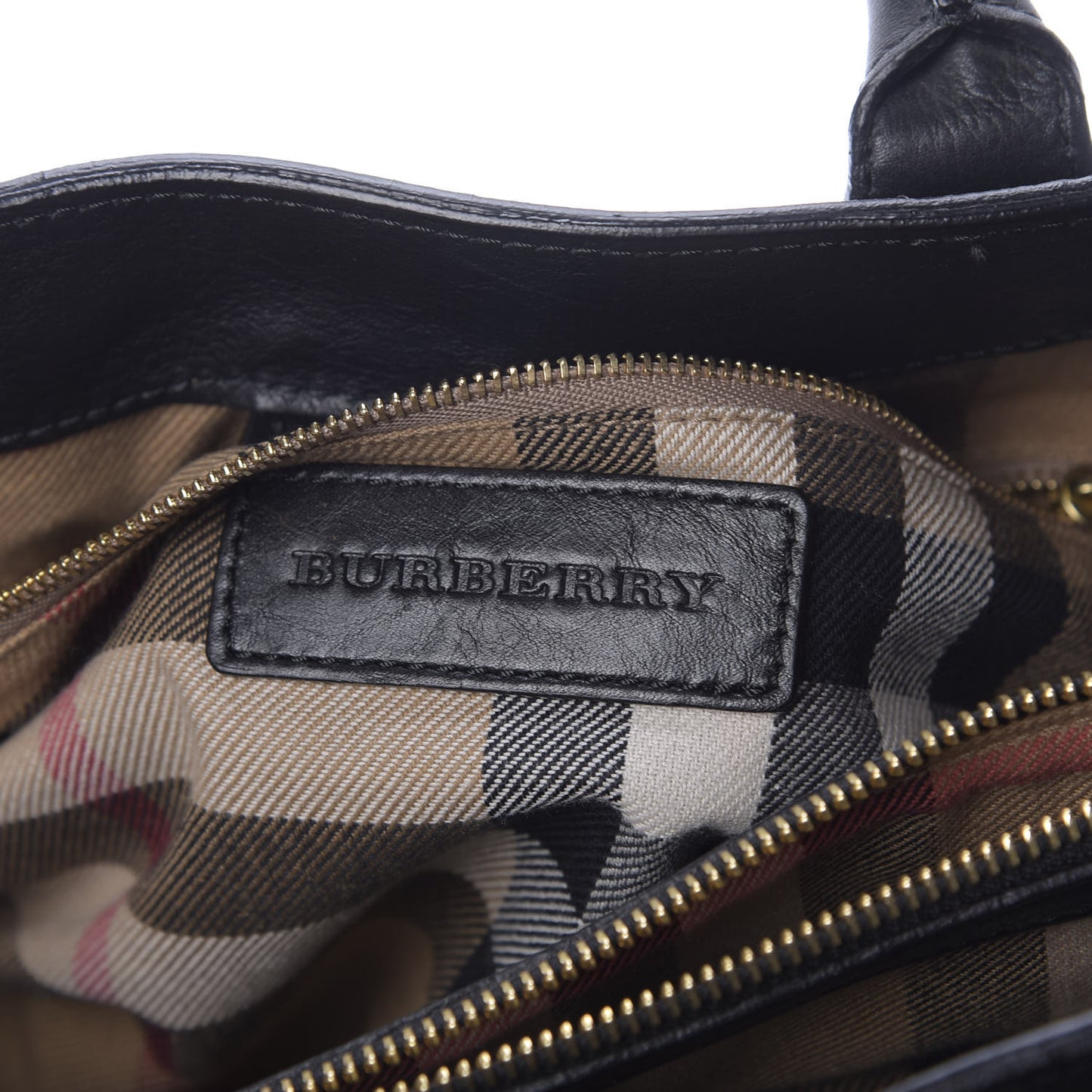 Smooth Calfskin Medium Banner Tote Black