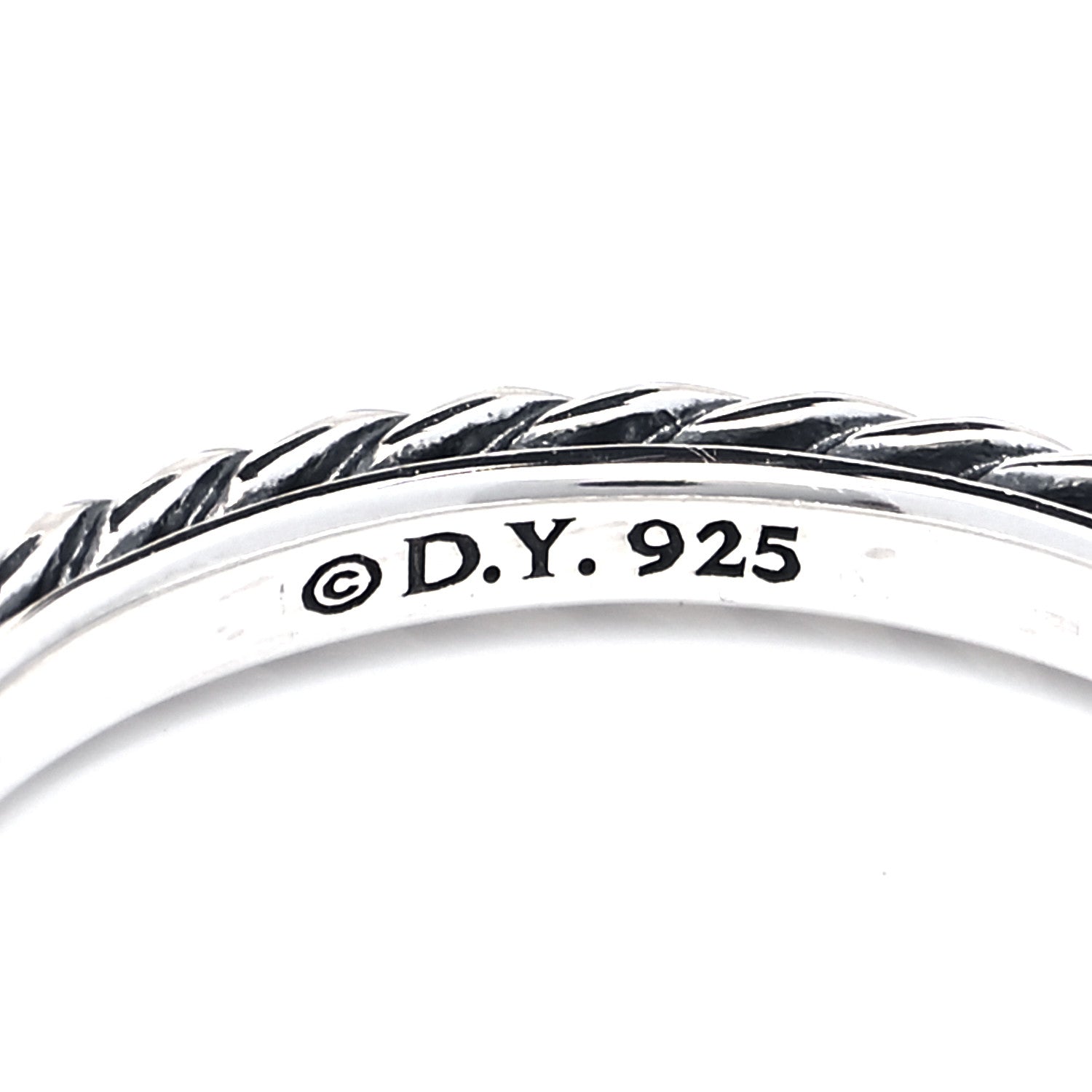 David Yurman Sterling Silver Cable Classics Band Ring 54 6.75 4 of 4