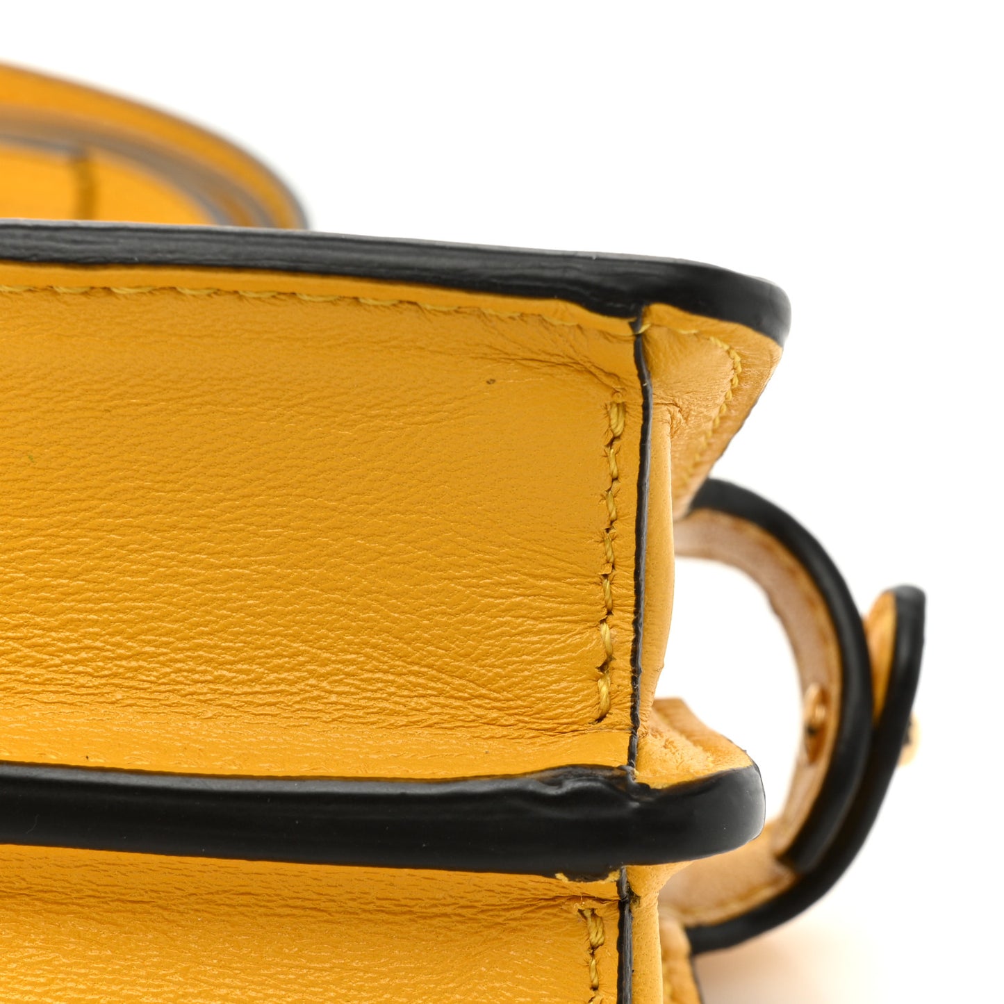 Shiny Nappa Nano Peekaboo Maxi Handle Satchel Mimosa