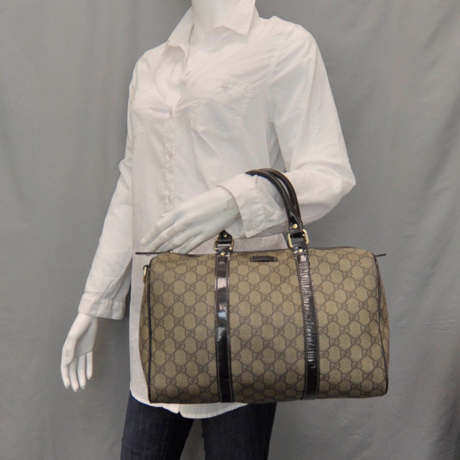 Gucci Monogram Medium Joy Boston Ebony 2 of 9