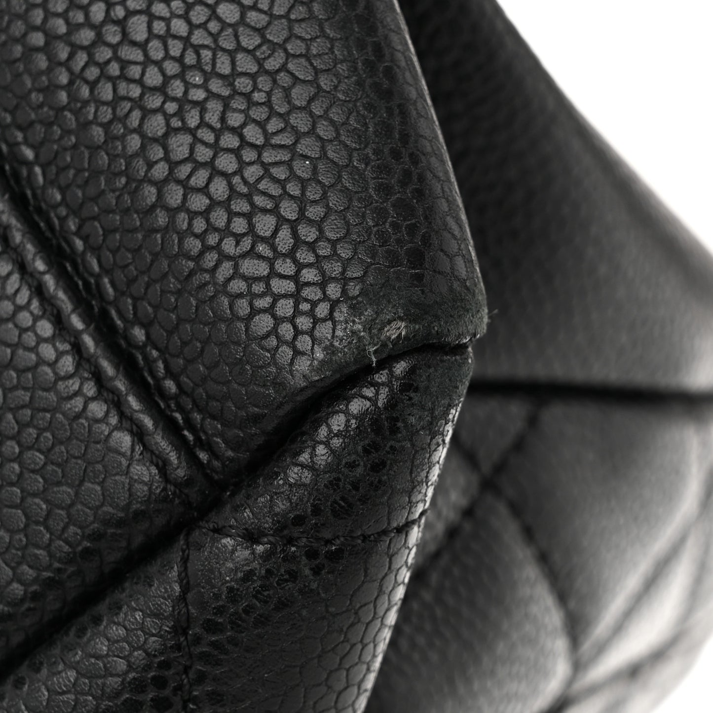 Caviar Quilted Grand Shopping Tote GST Black