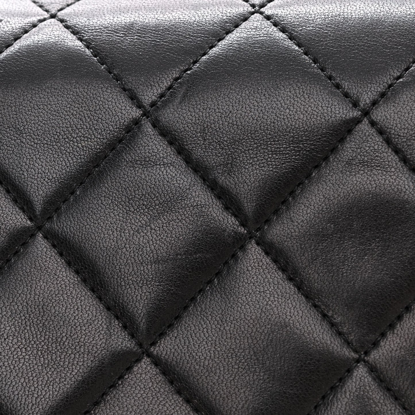 Lambskin Quilted Small Single Flap Black