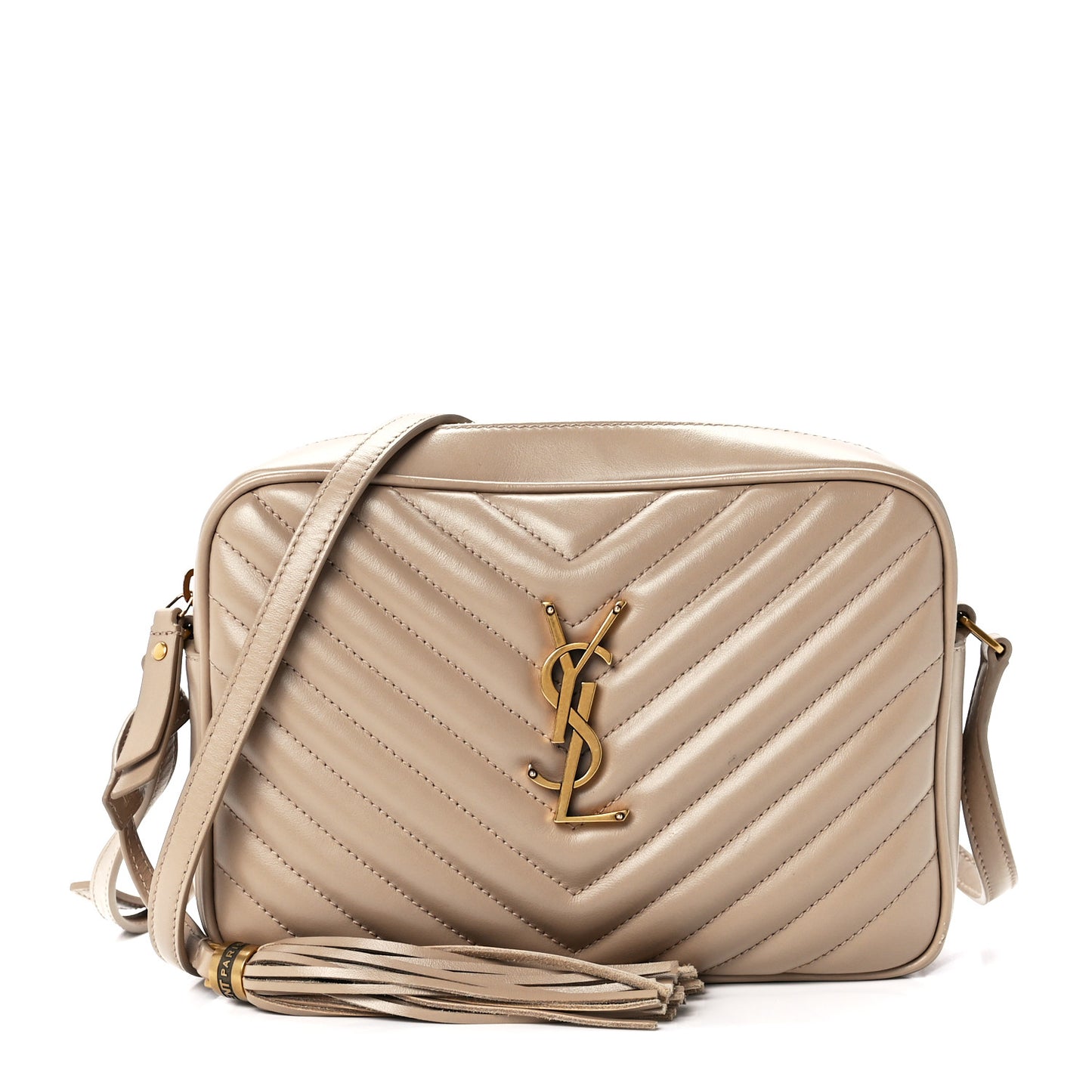 Calfskin Matelasse Monogram Lou Camera Bag Nude Powder