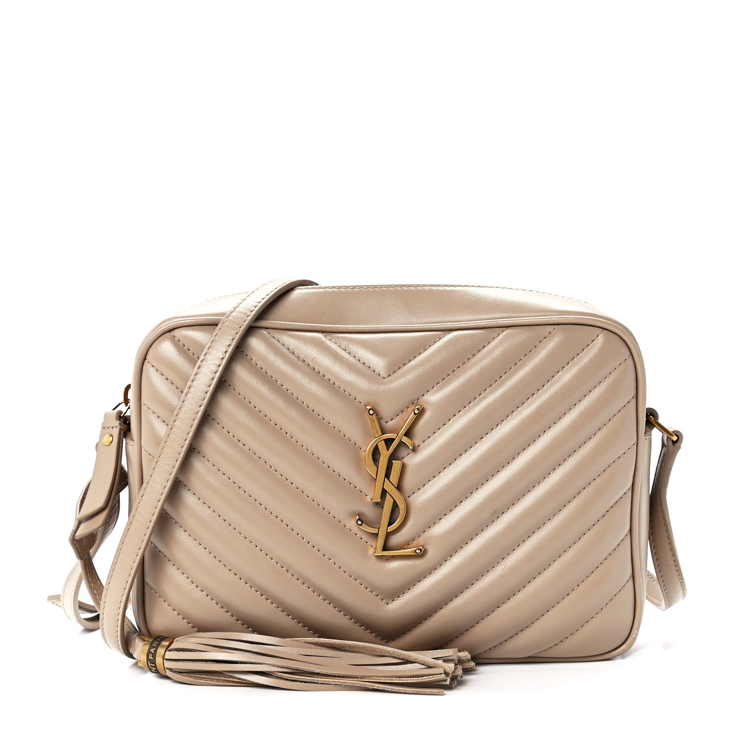 Saint Laurent Calfskin Matelasse Monogram Lou Camera Bag Nude Powder 1 of 11