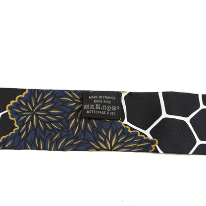 Hermes Silk Three Graces Twilly Black Gold Taupe 2 of 5