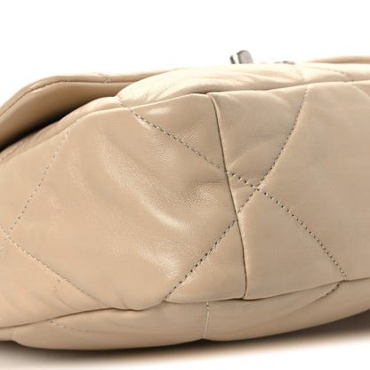 Chanel Lambskin Quilted Large Chanel 19 Flap Beige 8 of 13