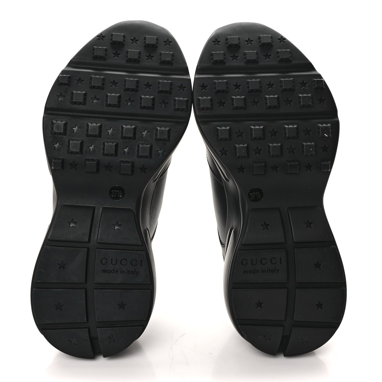 Gucci Dali Soft Calfskin Cut Out Interlocking G Womens Rhyton Sneakers 37.5 Black Ivoire 5 of 9