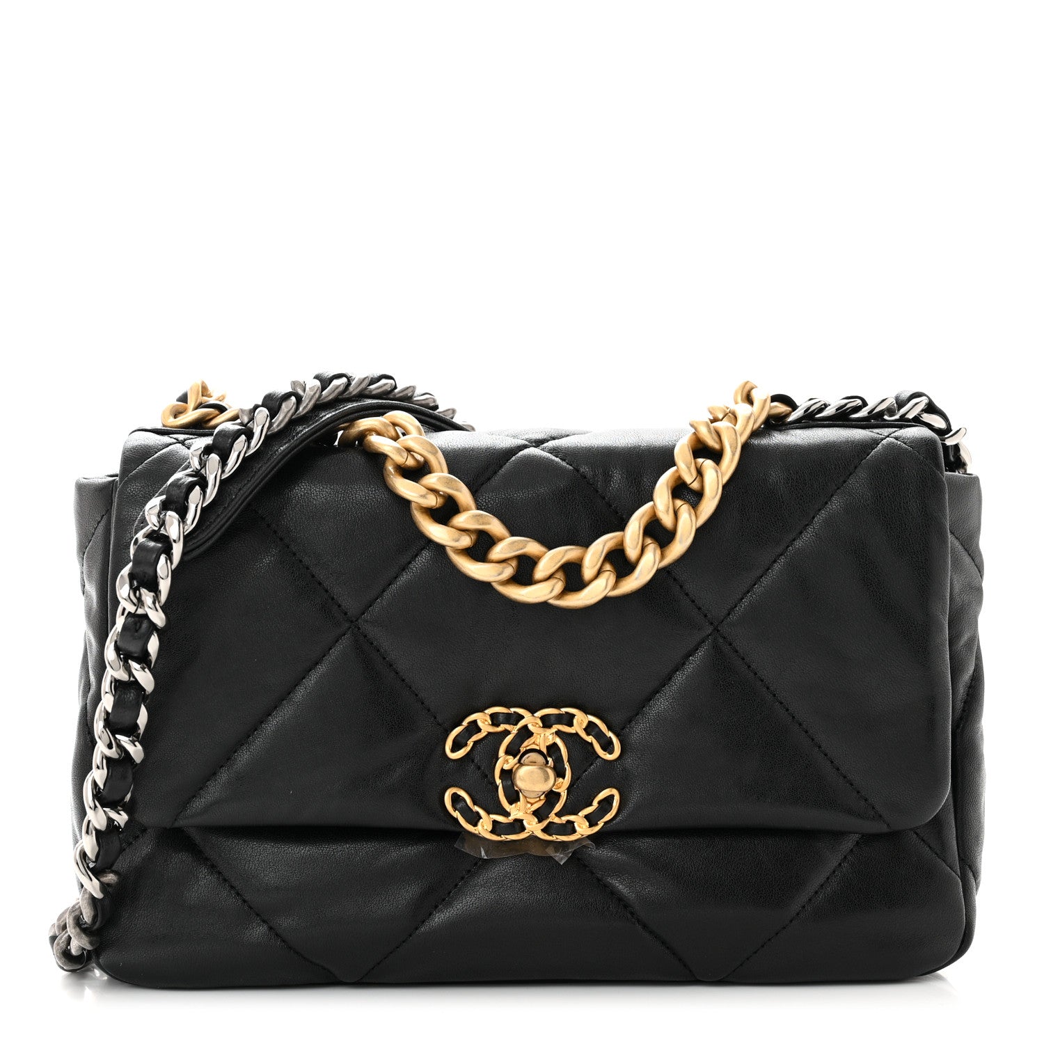 Chanel Lambskin Quilted Medium Chanel 19 Flap Black 1 of 11