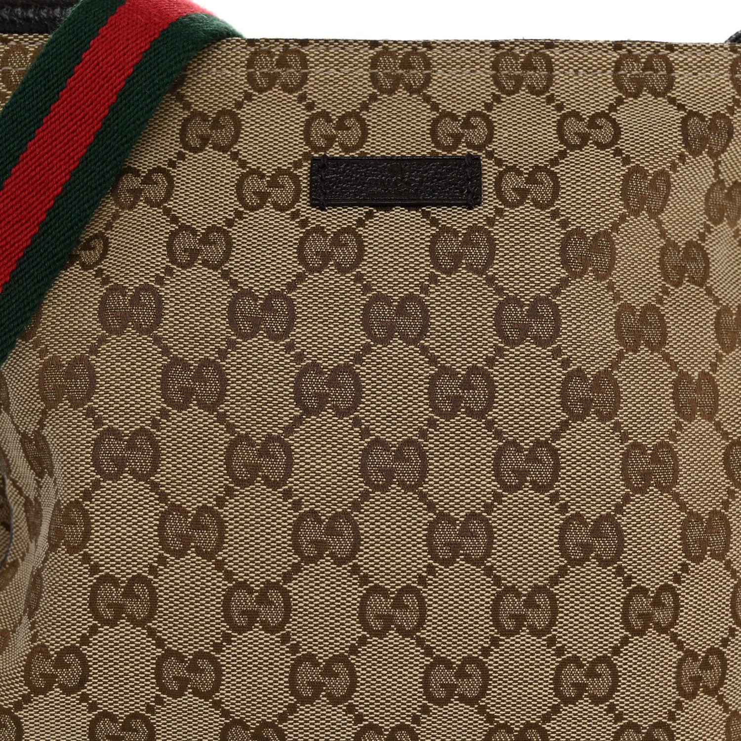Gucci Monogram Web Small Flat Messenger Bag Brown 8 of 10