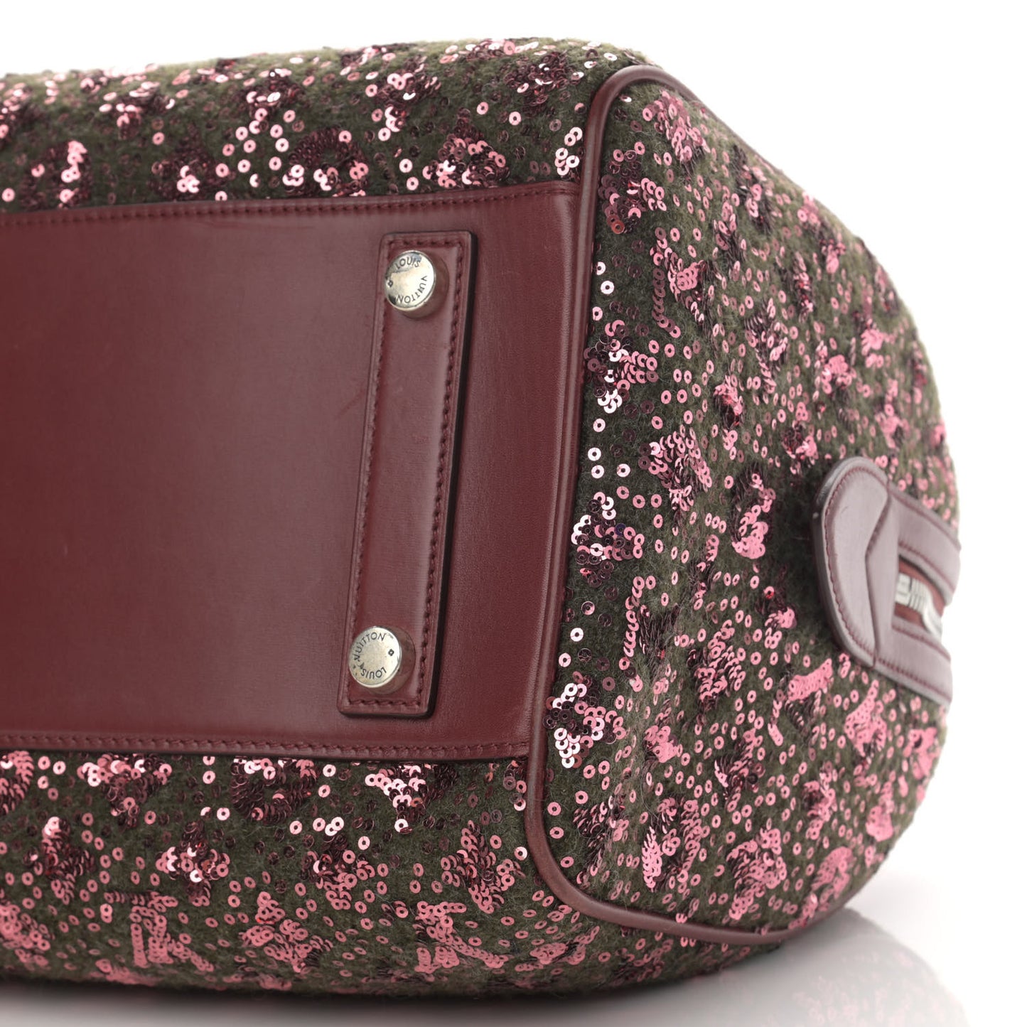 Sequin Monogram Sunshine Express Speedy Burgundy