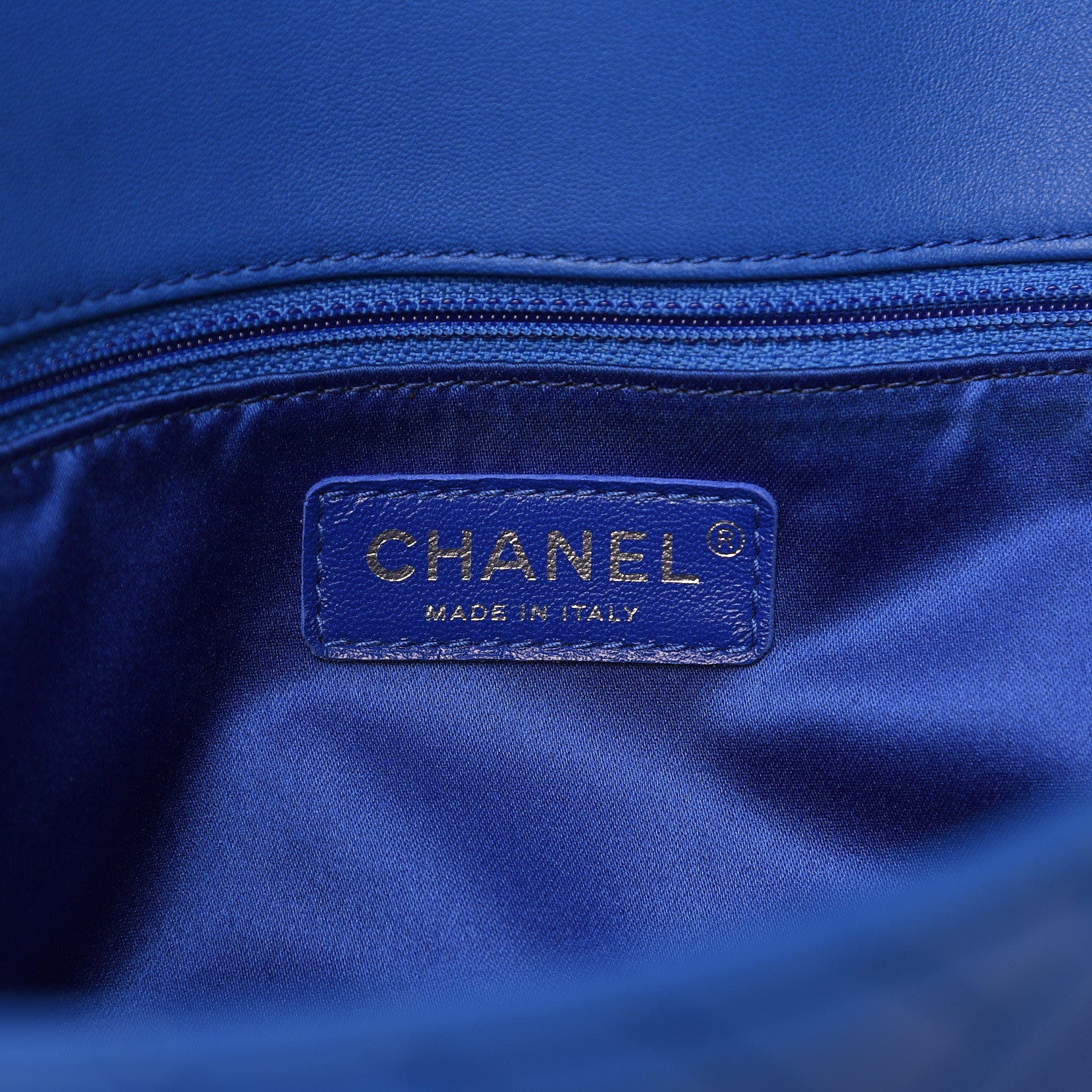 Chanel Lambskin Large CC Crossing Flap Blue 6 of 12