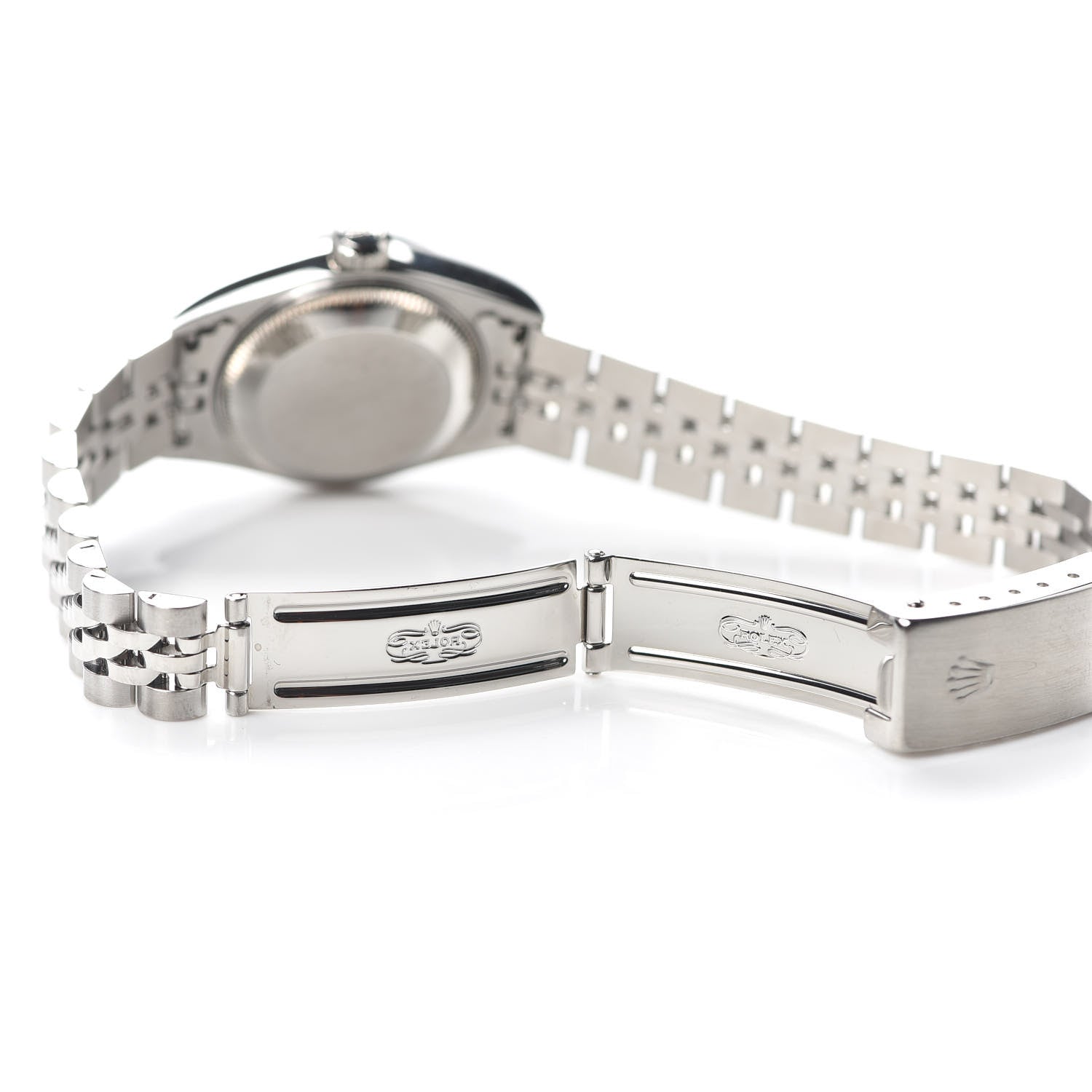 Rolex Stainless Steel 18K White Gold Diamond 26mm Oyster Perpetual Datejust Watch Silver Jubilee 79174 5 of 6