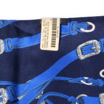 Hermes Silk Brides De Gala Maxi Twilly Canard Marine Gris Acier 5 of 7