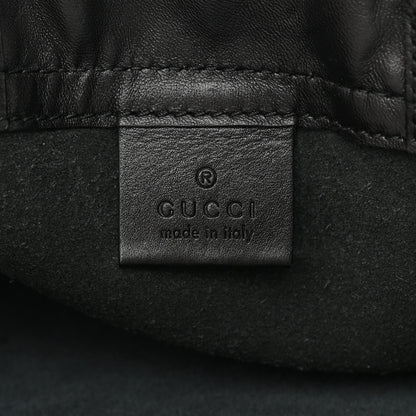 Gucci Calfskin Logo Drawstring Backpack Black 7 of 11