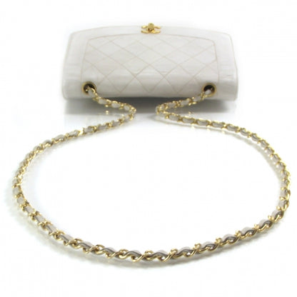 Chanel Vintage Lambskin Medium Flap Bag White 6 of 13