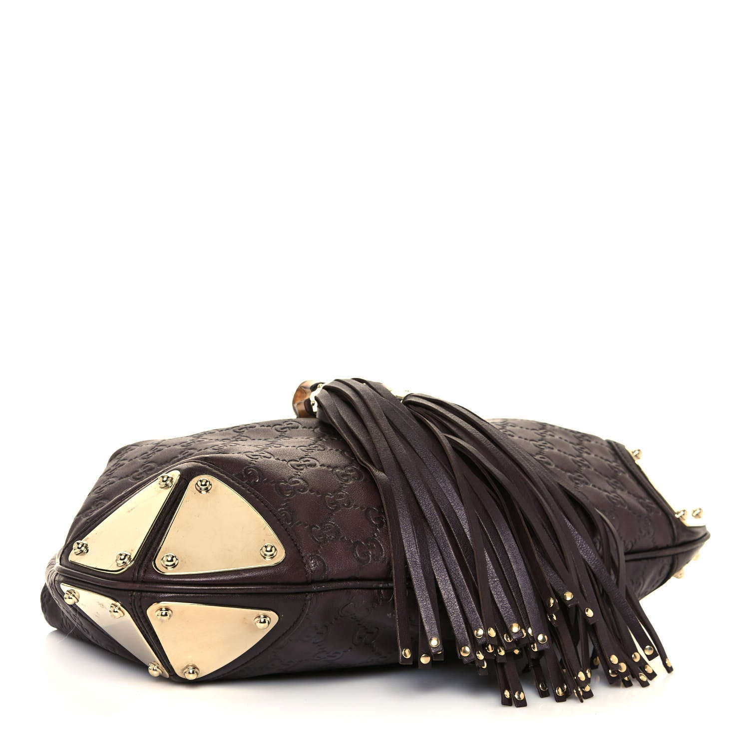 Gucci Guccissima Medium Indy Top Handle Hobo Dark Brown 4 of 16