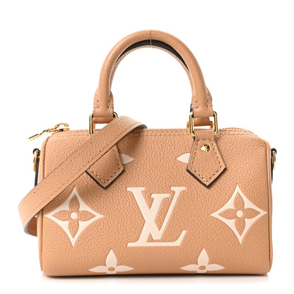 Louis Vuitton Empreinte Monogram Giant Nano Speedy Arizona Creme 1 of 9