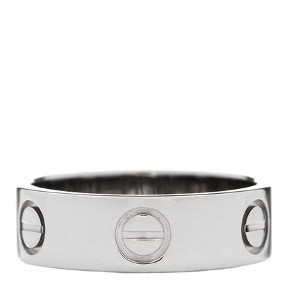 Cartier 18K White Gold 5.5mm LOVE Ring 51 5.75 3 of 4