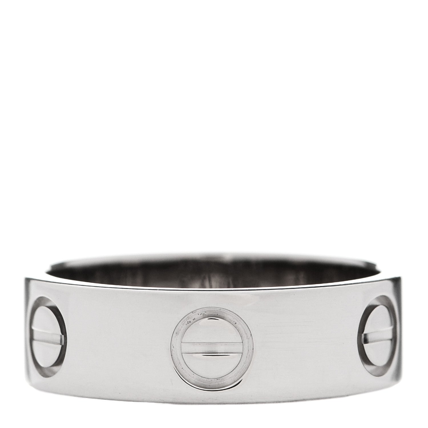 Cartier 18K White Gold 5.5mm LOVE Ring 51 5.75 3 of 4