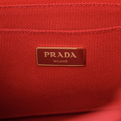 Prada Canapa Small Logo Tote Rosso 6 of 16
