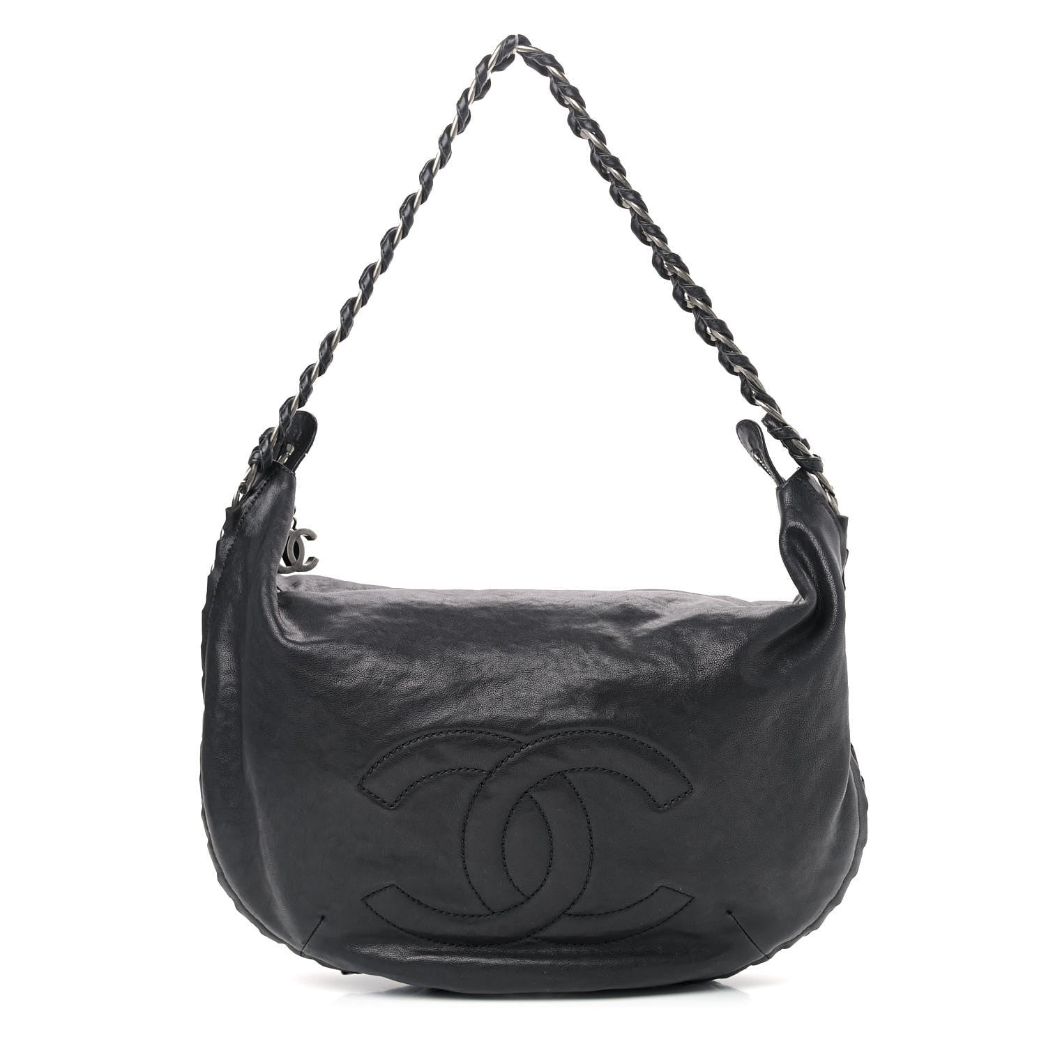 Chanel Calfskin Modern Chain Hobo Black 1 of 9