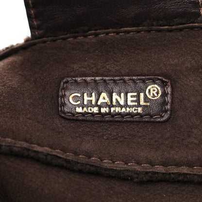 Chanel Shearling Accordion Flap Brown 6 of 10