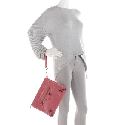 Balenciaga Agneau Classic Hardware Flat Handle Clutch Rose Bruyere 4 of 11