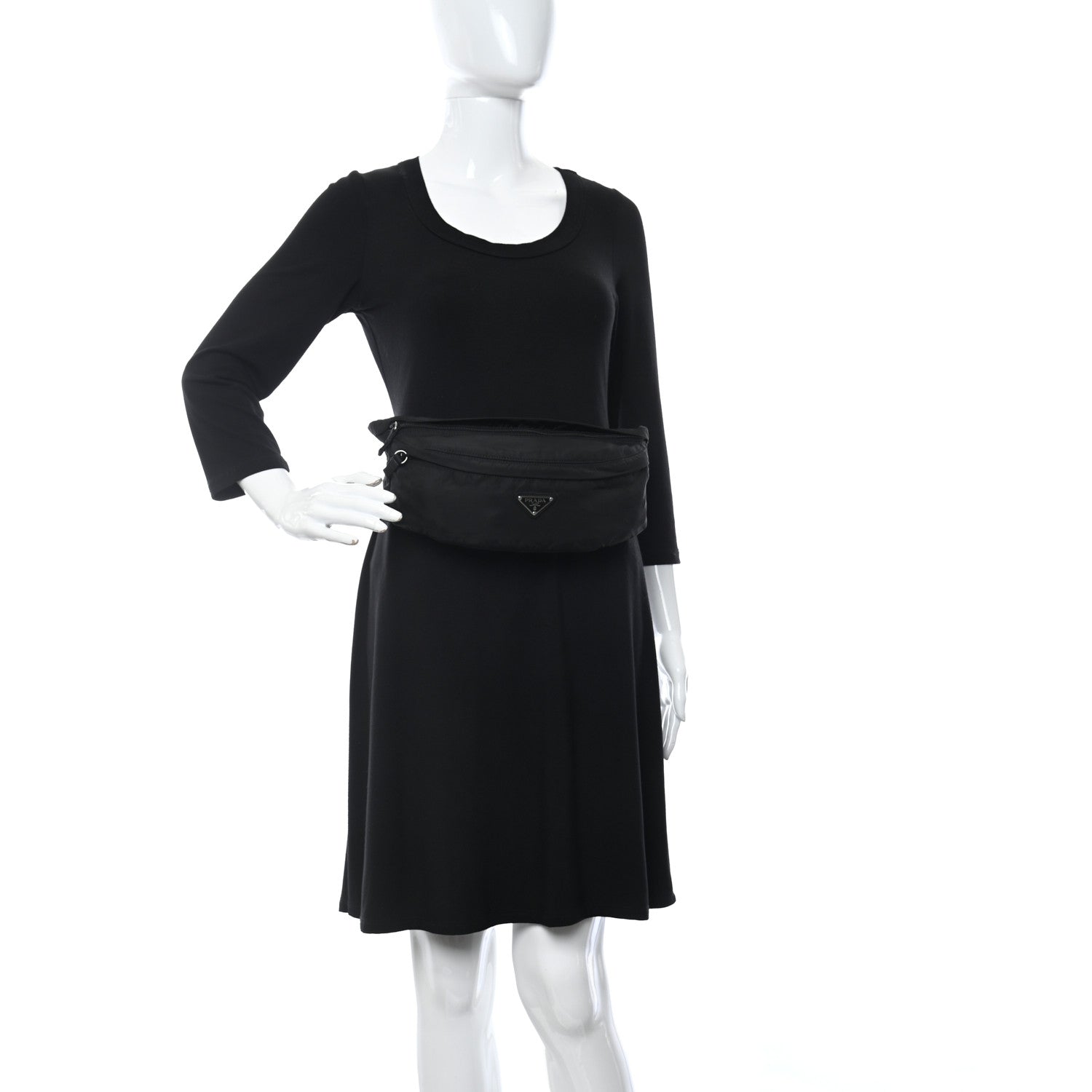 Prada Tessuto Nylon Montagna Belt Bag Black 2 of 8