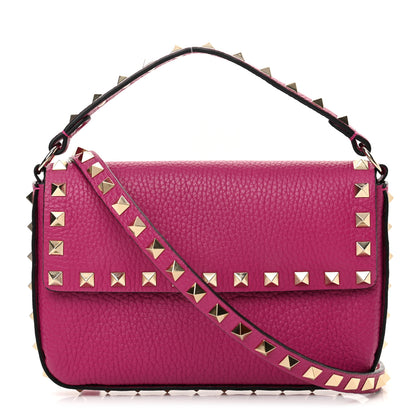 Valentino Garavani Grainy Calfskin Rockstud Crossbody Pouch Rose Violet 1 of 11
