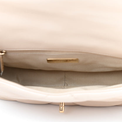 Chanel Goatskin Quilted Medium Chanel 19 Flap Beige 5 of 9