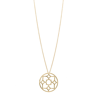 Tiffany 18K Yellow Gold Large Paloma Picasso Marrakesh Round Pendant Necklace 1 of 5