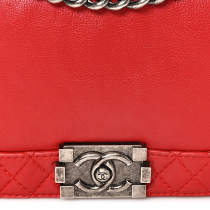 Chanel Calfskin Medium Boy Reverso Flap Red 8 of 10