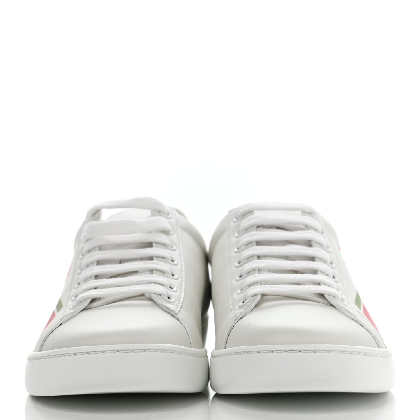 Calfskin Interlocking G Womens New Ace Sneakers 36.5 White Red Flame Green