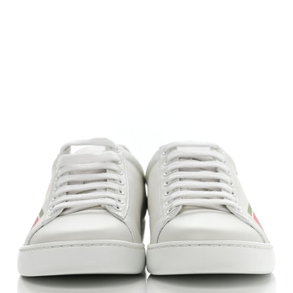 Gucci Calfskin Interlocking G Womens New Ace Sneakers 36.5 White Red Flame Green 2 of 8