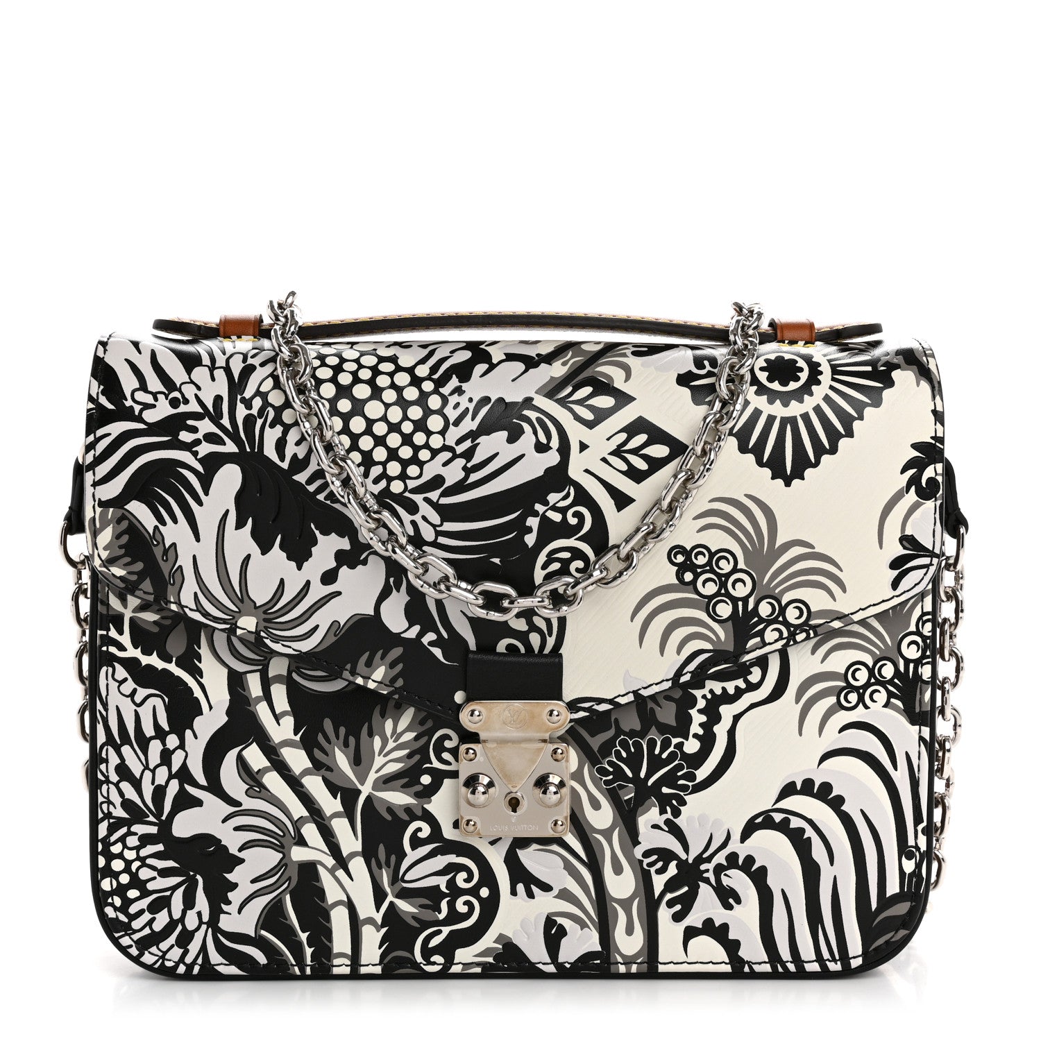 Louis Vuitton Epi Monogram Floral Pochette Metis Black White 1 of 11