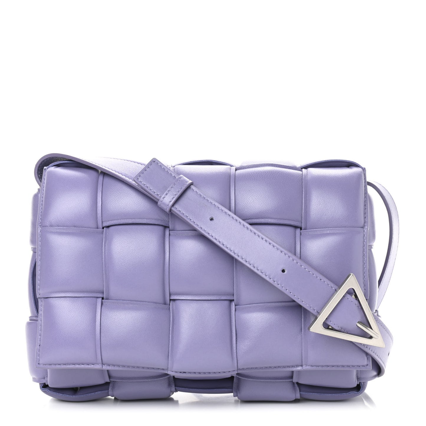 Nappa Maxi Intreccio Padded Cassette Crossbody Bag Lavender