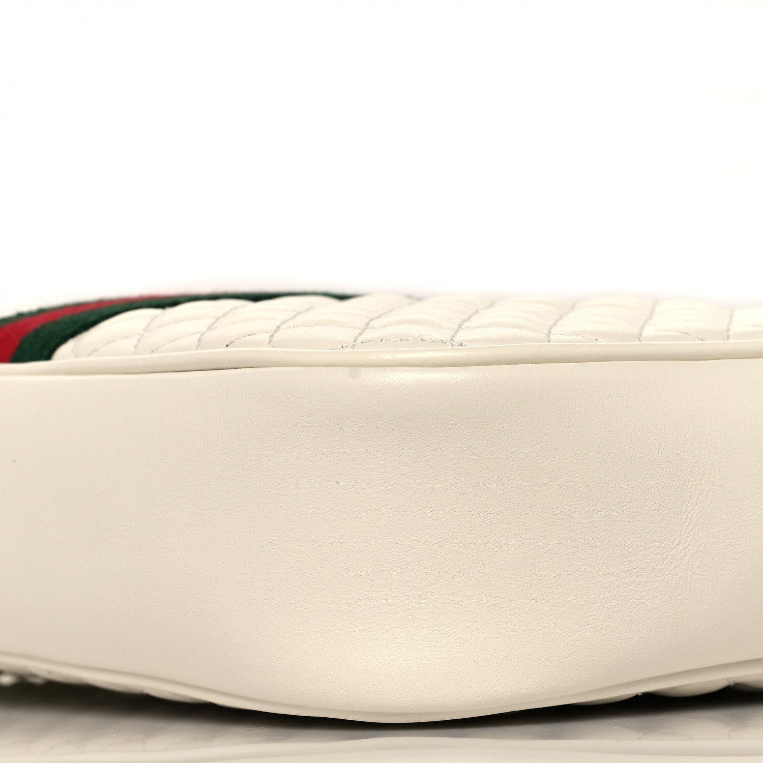 Gucci Calfskin Web Trapuntata Small Shoulder Bag White 10 of 10