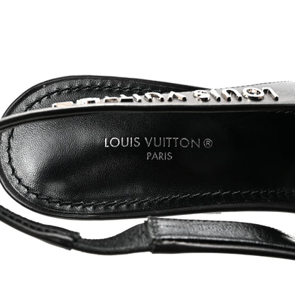 Louis Vuitton Calfskin Slingback Pumps 37.5 Black 8 of 9