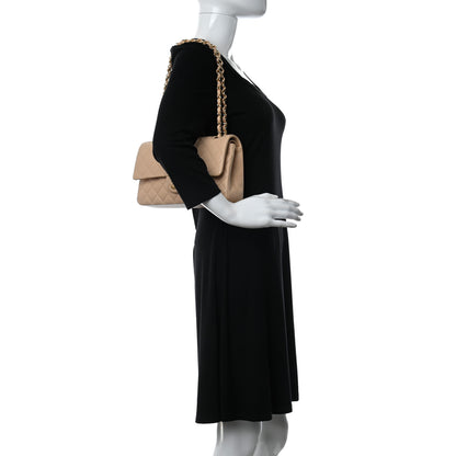 Chanel Lambskin Quilted Medium Double Flap Beige 2 of 9