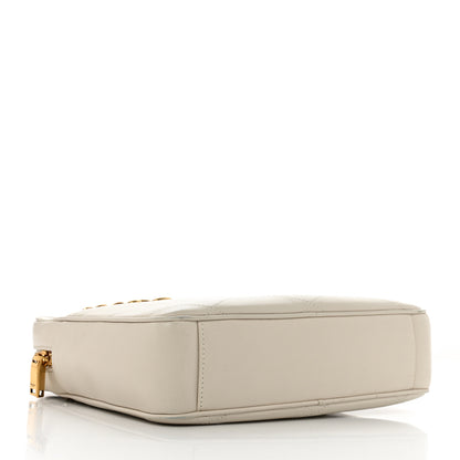 Saint Laurent Lambskin Quilted Le Maillon Chain Strap Crossbody Crema Soft 4 of 12