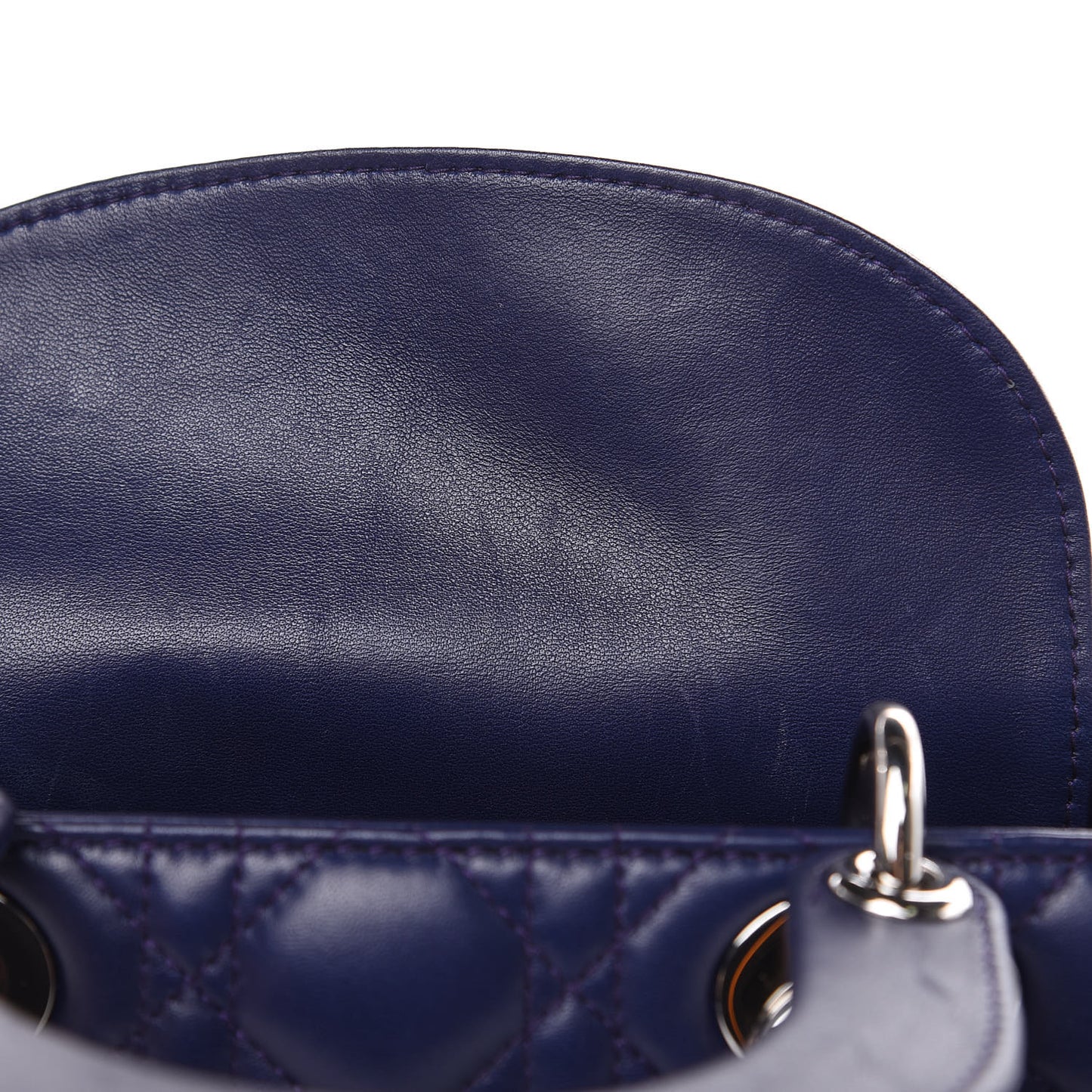 Lambskin Cannage Small Lucky Badges My Lady Dior Navy