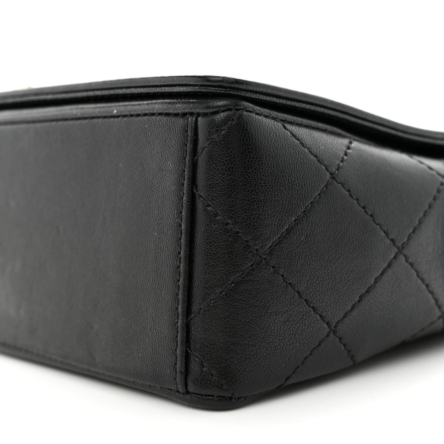 Sheepskin Quilted Vintage Mademoiselle Flap Black