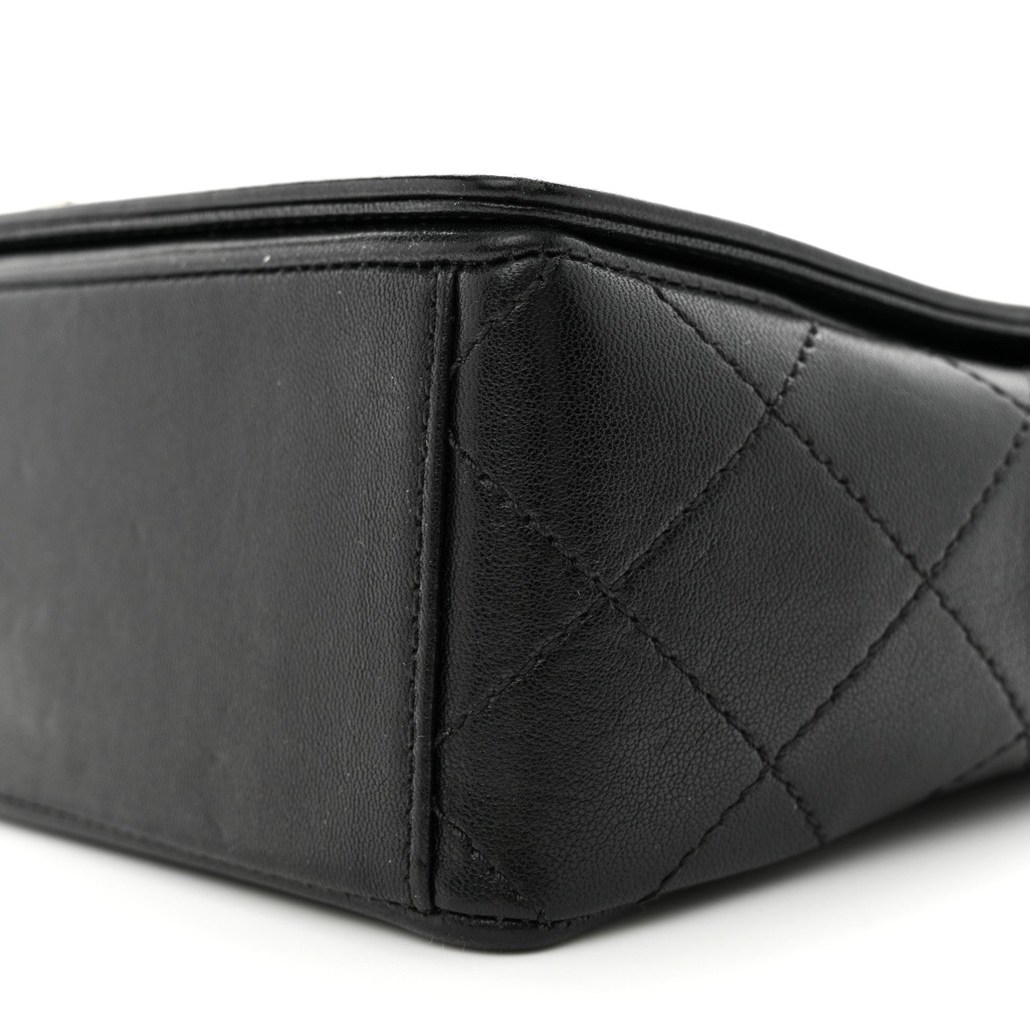 Chanel Sheepskin Quilted Vintage Mademoiselle Flap Black 10 of 12