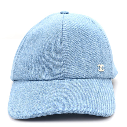Chanel Denim CC Cap Hat Blue 3 of 8