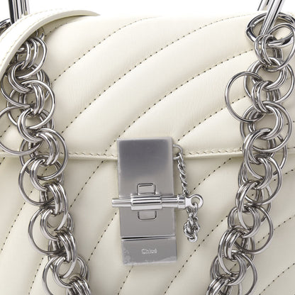 Chloe Calfskin Quilted Mini Drew Bijou Shoulder Bag Natural White 9 of 9