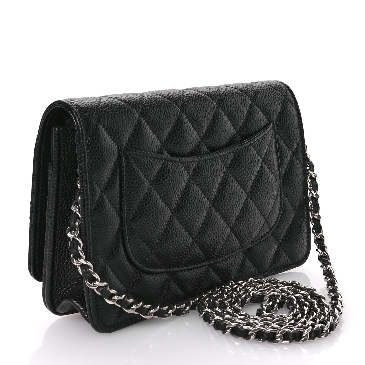 Chanel Caviar Quilted Wallet On Chain WOC Black 3 of 12