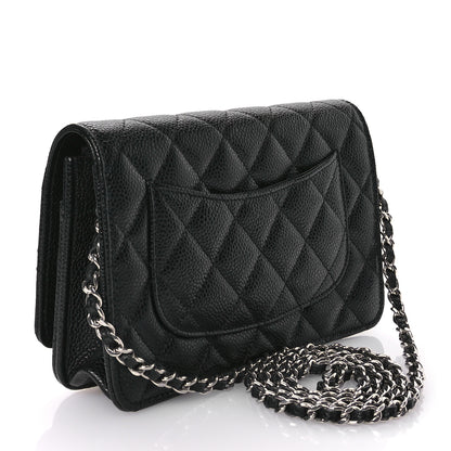 Chanel Caviar Quilted Wallet On Chain WOC Black 3 of 12
