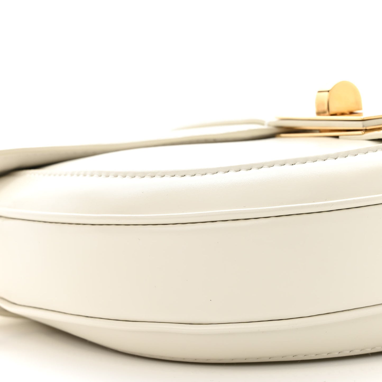 Satinated Calfskin Besace Small 16 White
