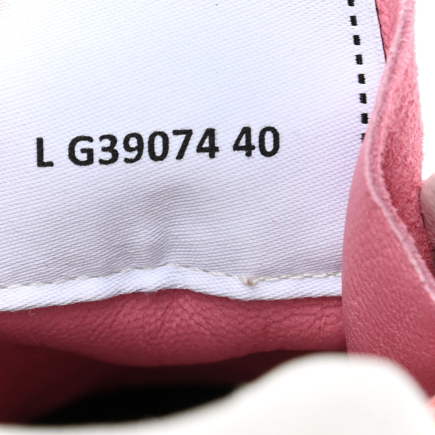 Fabric Suede Kidskin CC Sneakers 40 Pink Green