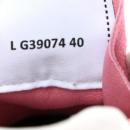 Chanel Fabric Suede Kidskin CC Sneakers 40 Pink Green 8 of 9